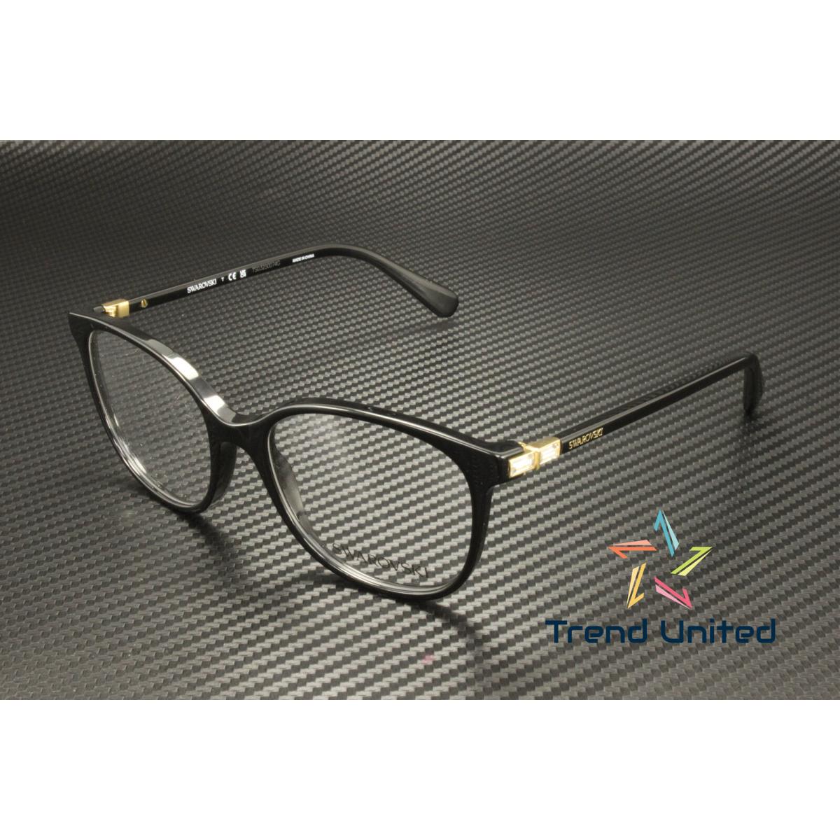 Swarovski SK2002 1001 Solid Black Demo Lens 53 mm Women`s Eyeglasses