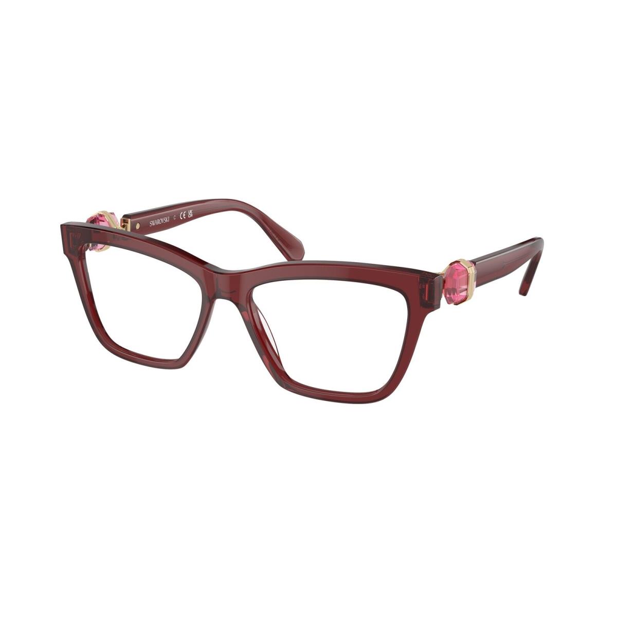 Swarovski SK2021 1055 Trasparent Burgundy Demo Lens 55 mm Women`s Eyeglasses