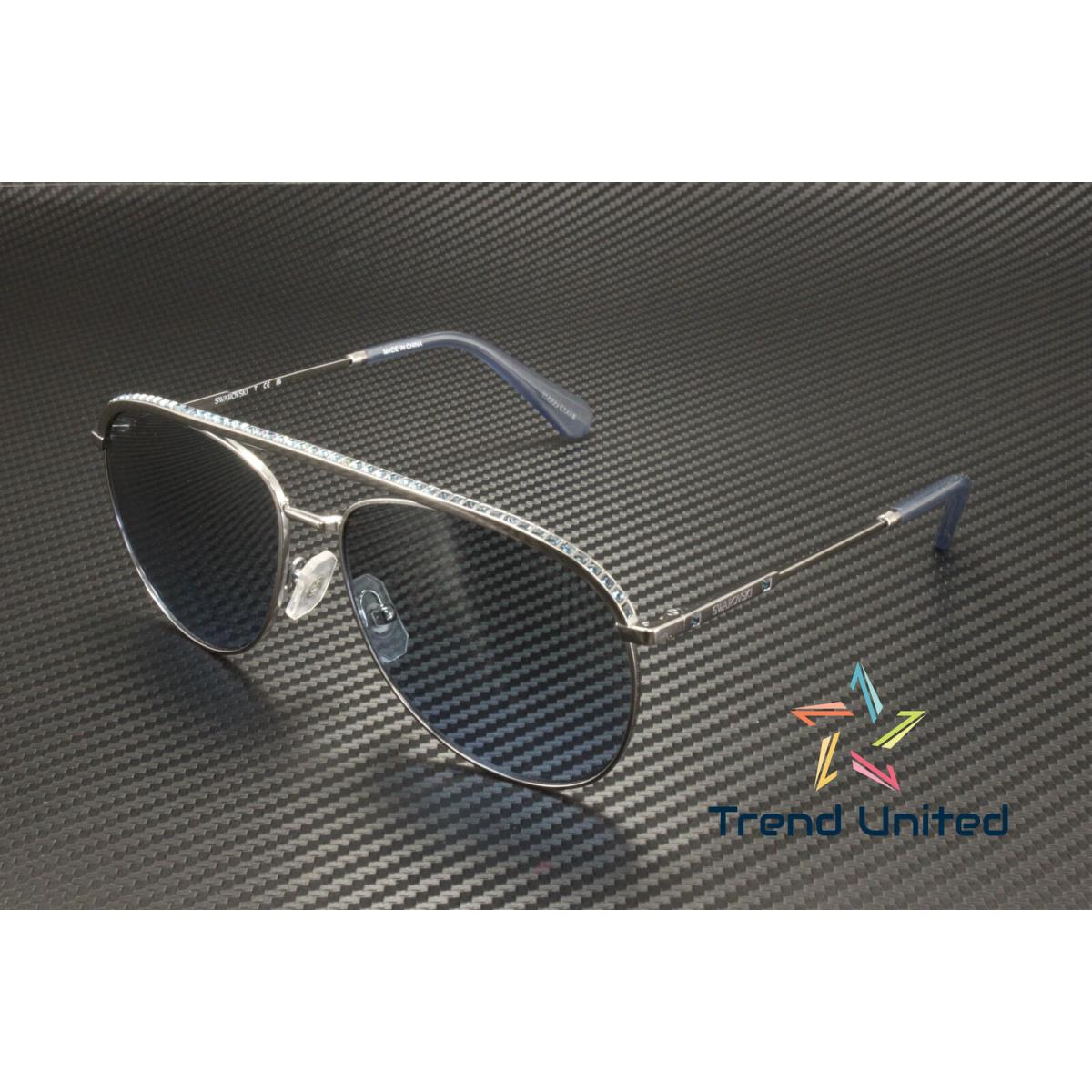 Swarovski SK7005 40098F Gunmetal Blue Gradient Grey 58 mm Women`s Sunglasses