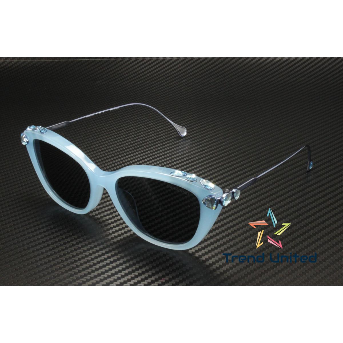 Swarovski SK6010F 200487 Opal Light Blue Dark Grey 55 mm Women`s Sunglasses