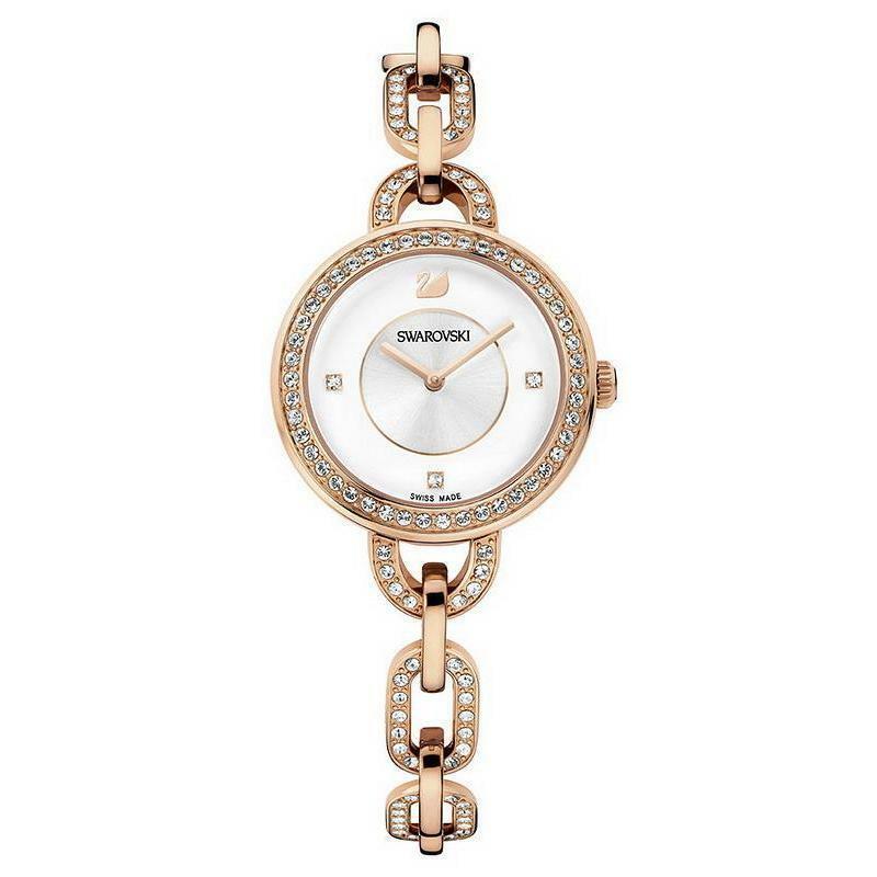 Swarovski Ladies Watch Aila White Rose Gold Tone 1094379