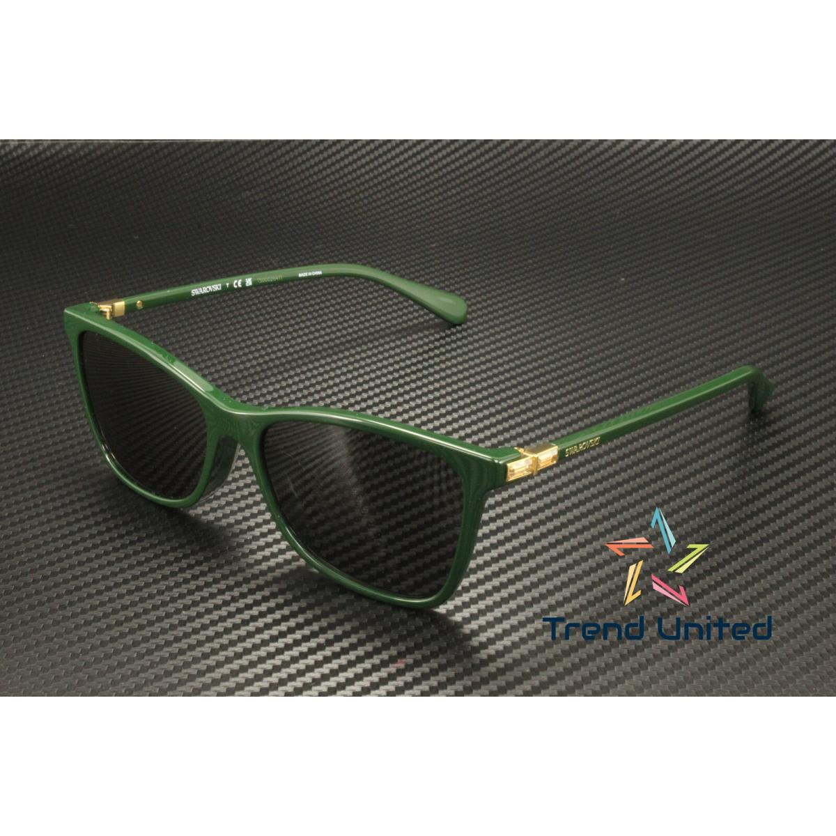 Swarovski SK6004F 102687 Green Emerald Dark Grey 56 mm Women`s Sunglasses