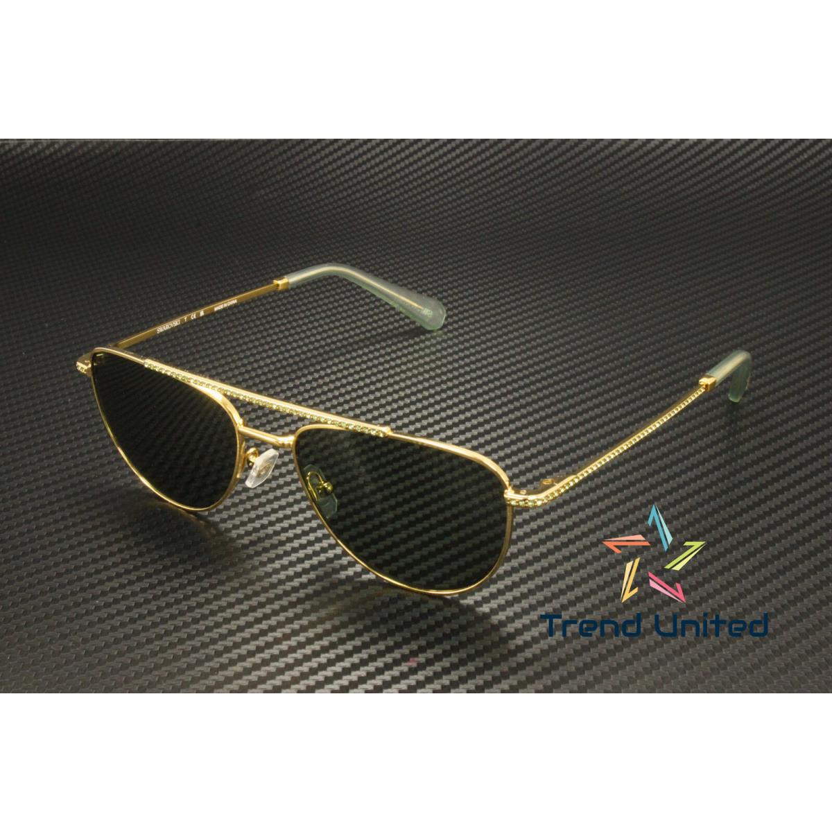 Swarovski SK7007 401782 Gold Light Green 53 mm Women`s Sunglasses