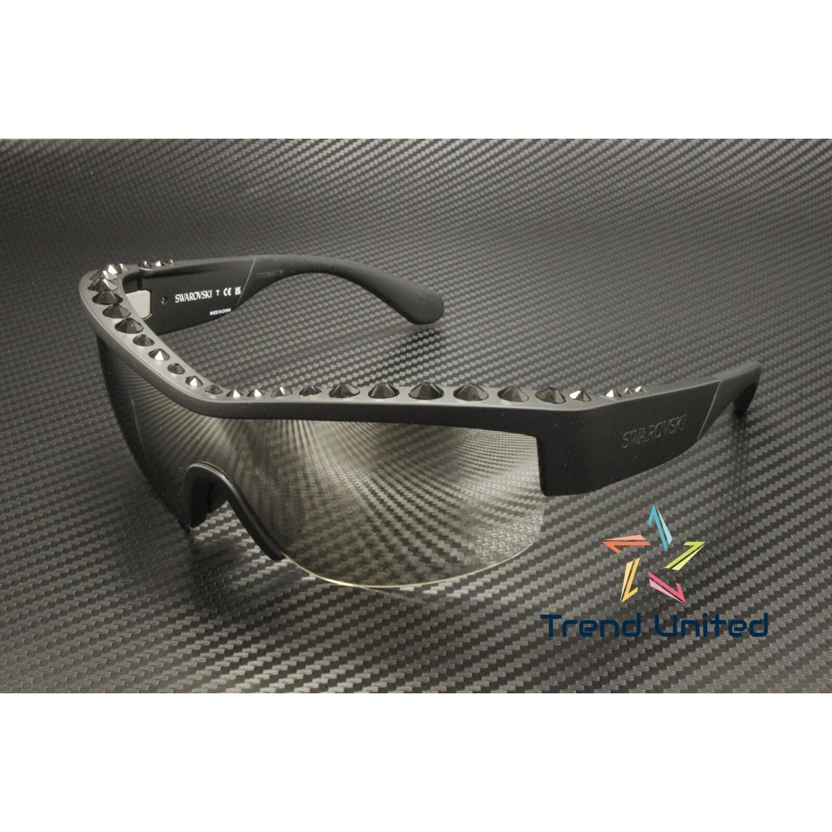 Swarovski SK6014 10016G Matte Black Grey Mirror Silver 38 mm Women`s Sunglasses