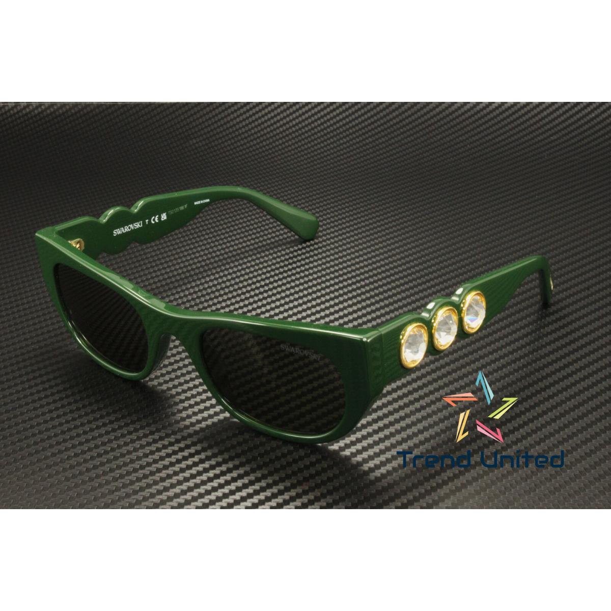 Swarovski SK6022 102671 Dark Green Dark Green 51 mm Women`s Sunglasses