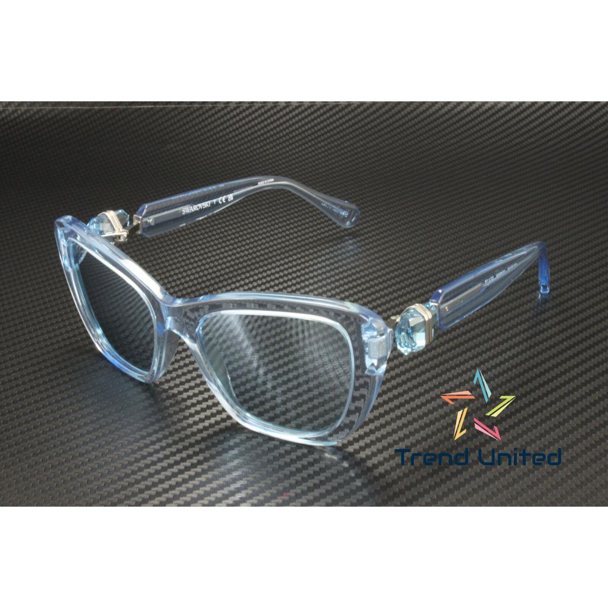 Swarovski SK6018 10491N Transp Lt Blue Lt Blue Mir Silver 52 Women`s Sunglasses