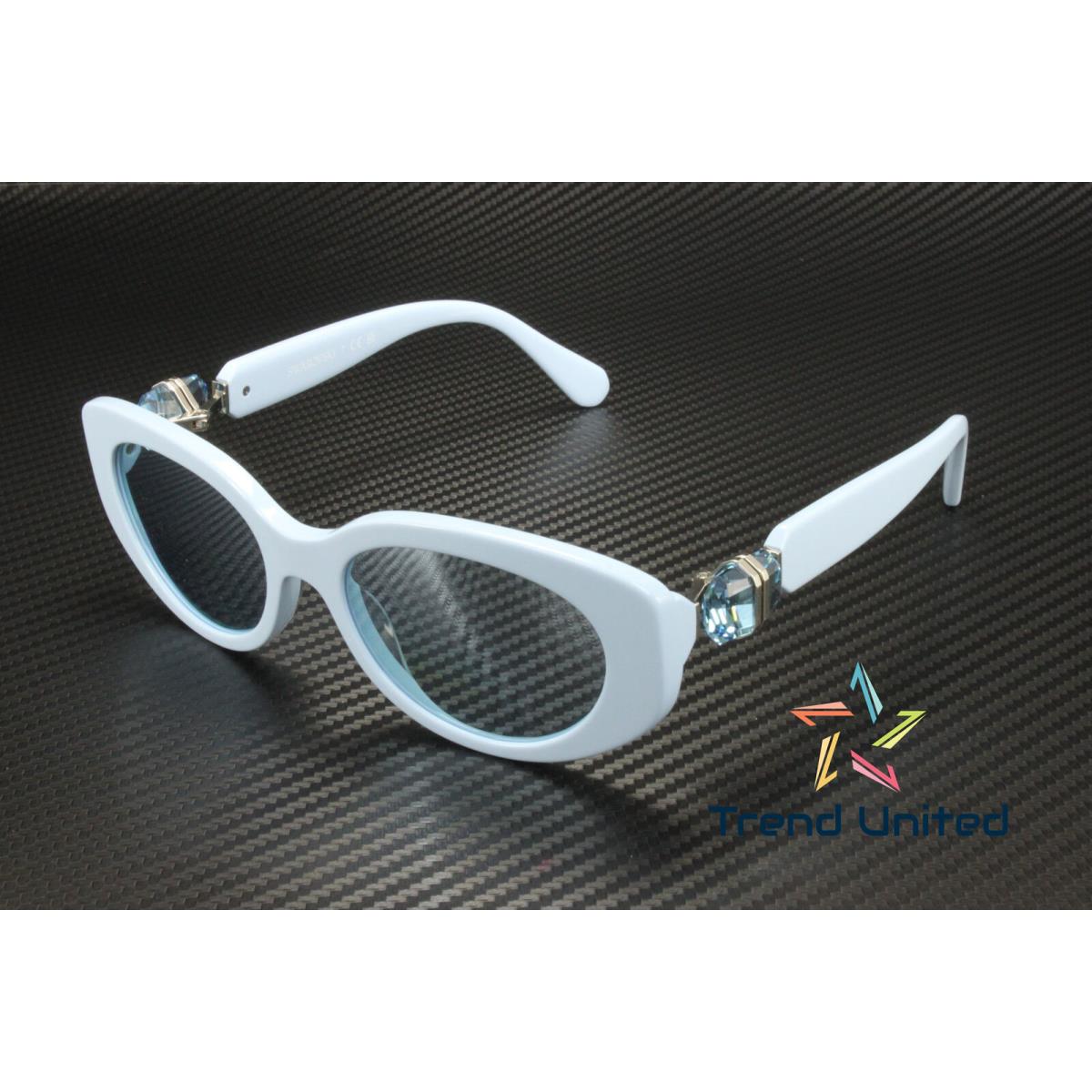 Swarovski SK6002 1006N1 Lt Blue Lt Blue Mirror Silver 53 mm Women`s Sunglasses