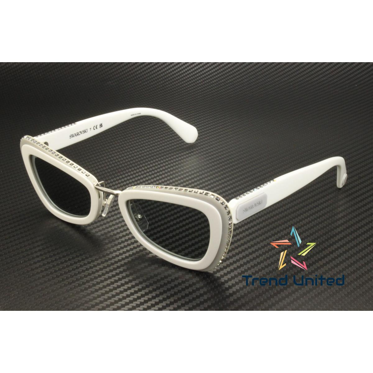 Swarovski SK6012 1012 1 White Grey Dark Grey 52 mm Women`s Sunglasses