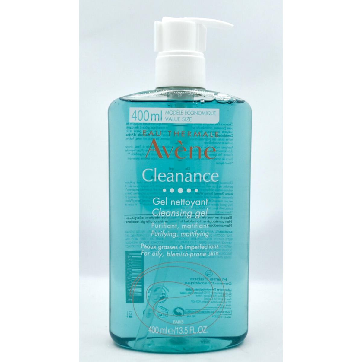 Avene Cleanance Cleansing Gel For Oily Blemish Prone Skin 13.5 oz/400ml 2026