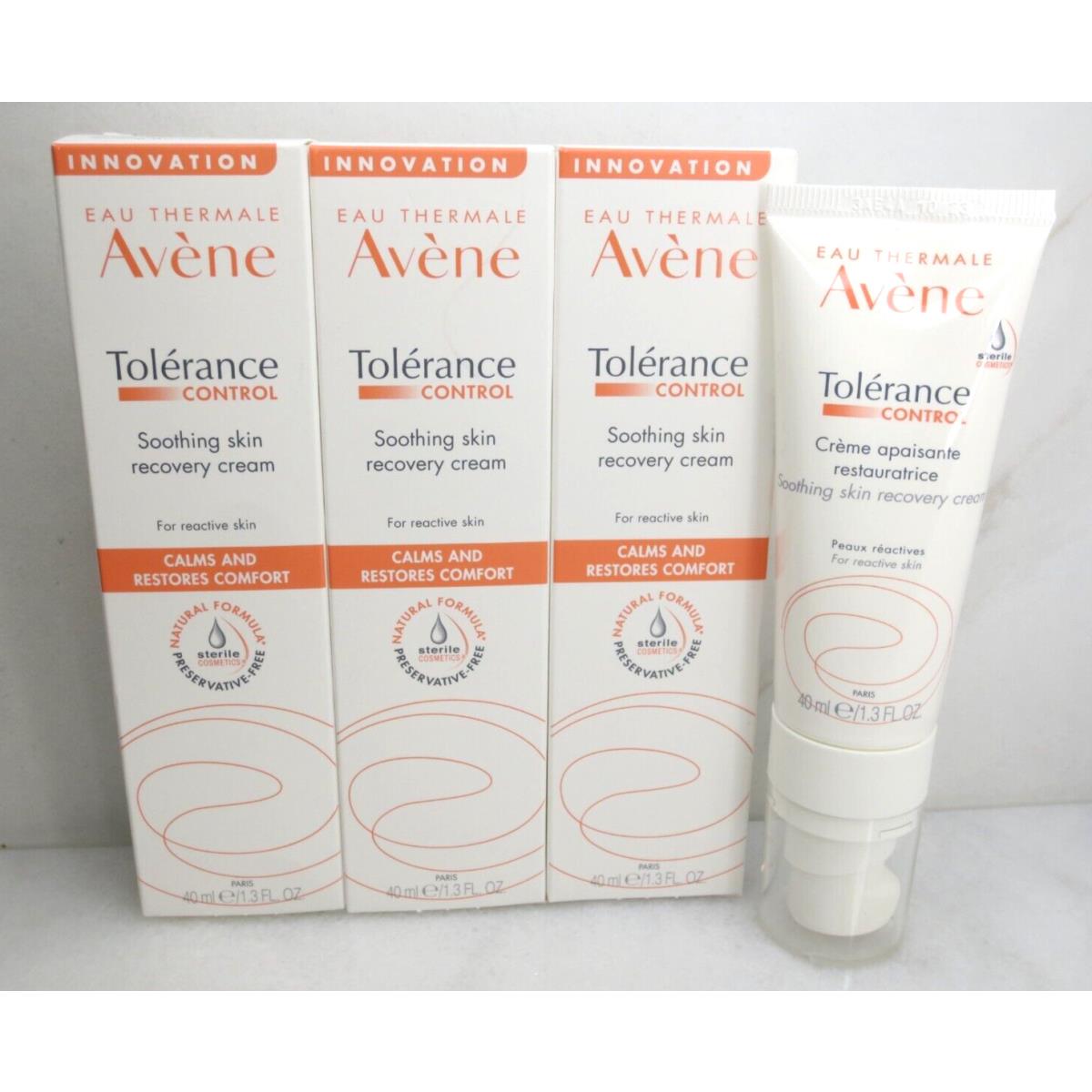 Avene Tolerance Control Soothing Skin Recovery Cream 1.3 OZ 3PCS Exp: 10/26