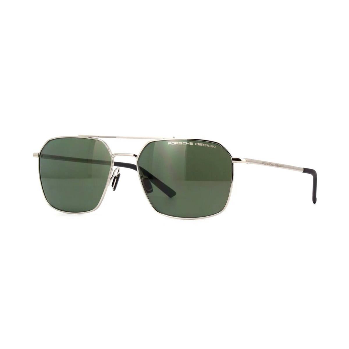 Porsche Design P8970 Shiny Silver/green C611 Sunglasses