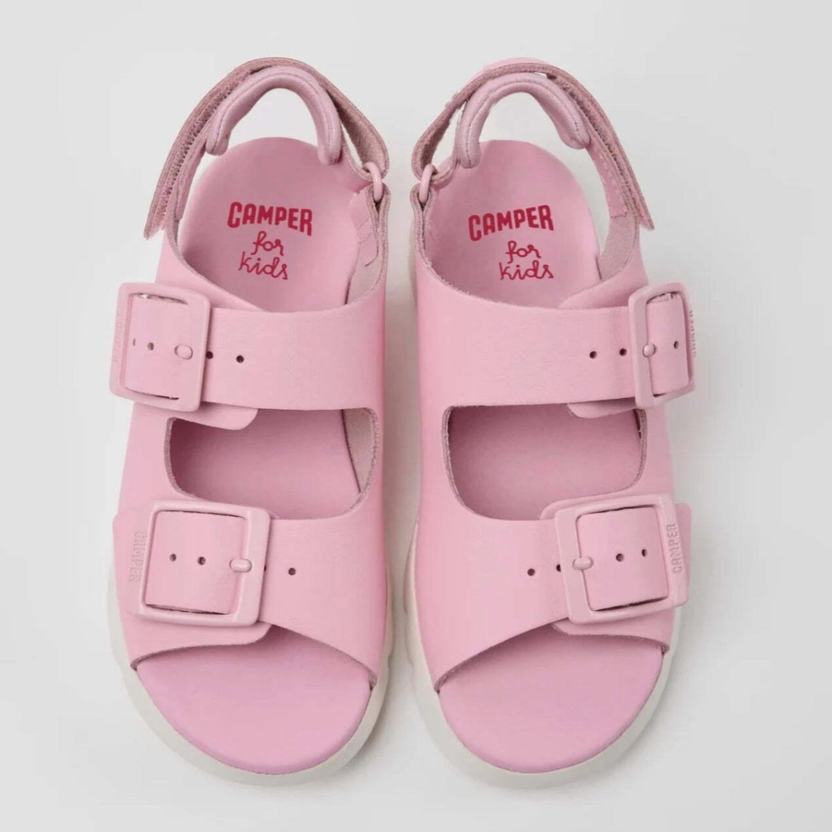 Camper Kids Girl Oruga Pink Leather Sandals