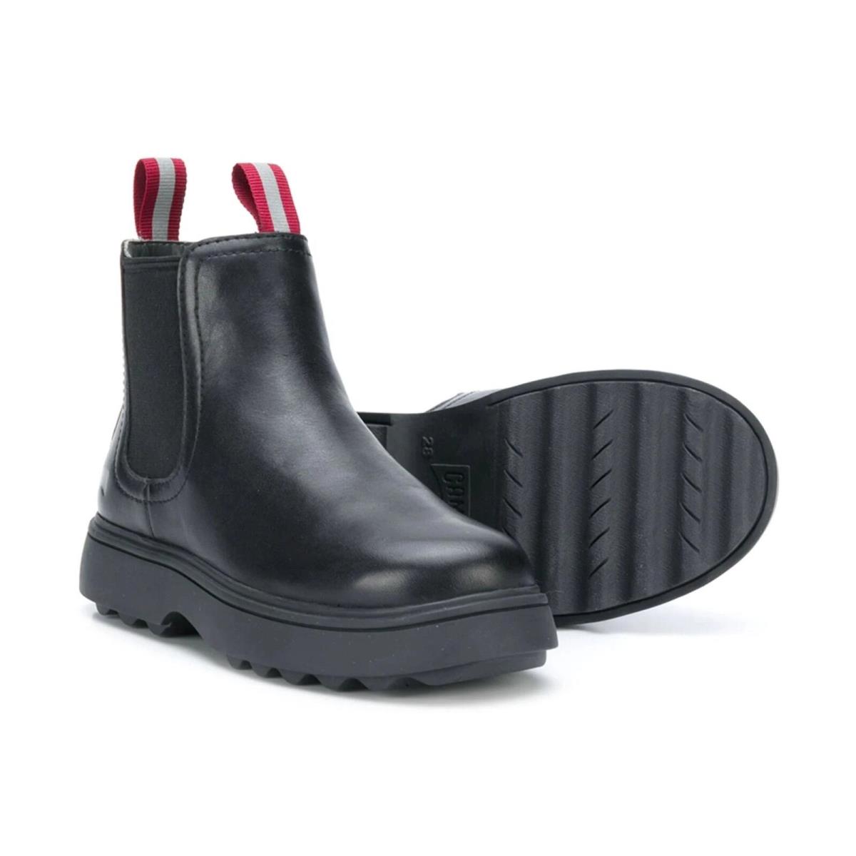 Camper Norte Kids Black Leather Ankle Boots