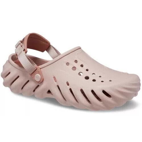 Crocs Echo 207937-6TY Cut Out Clogs Men`s US 11 Pink Clay Slip On Comfort POW133 - Pink