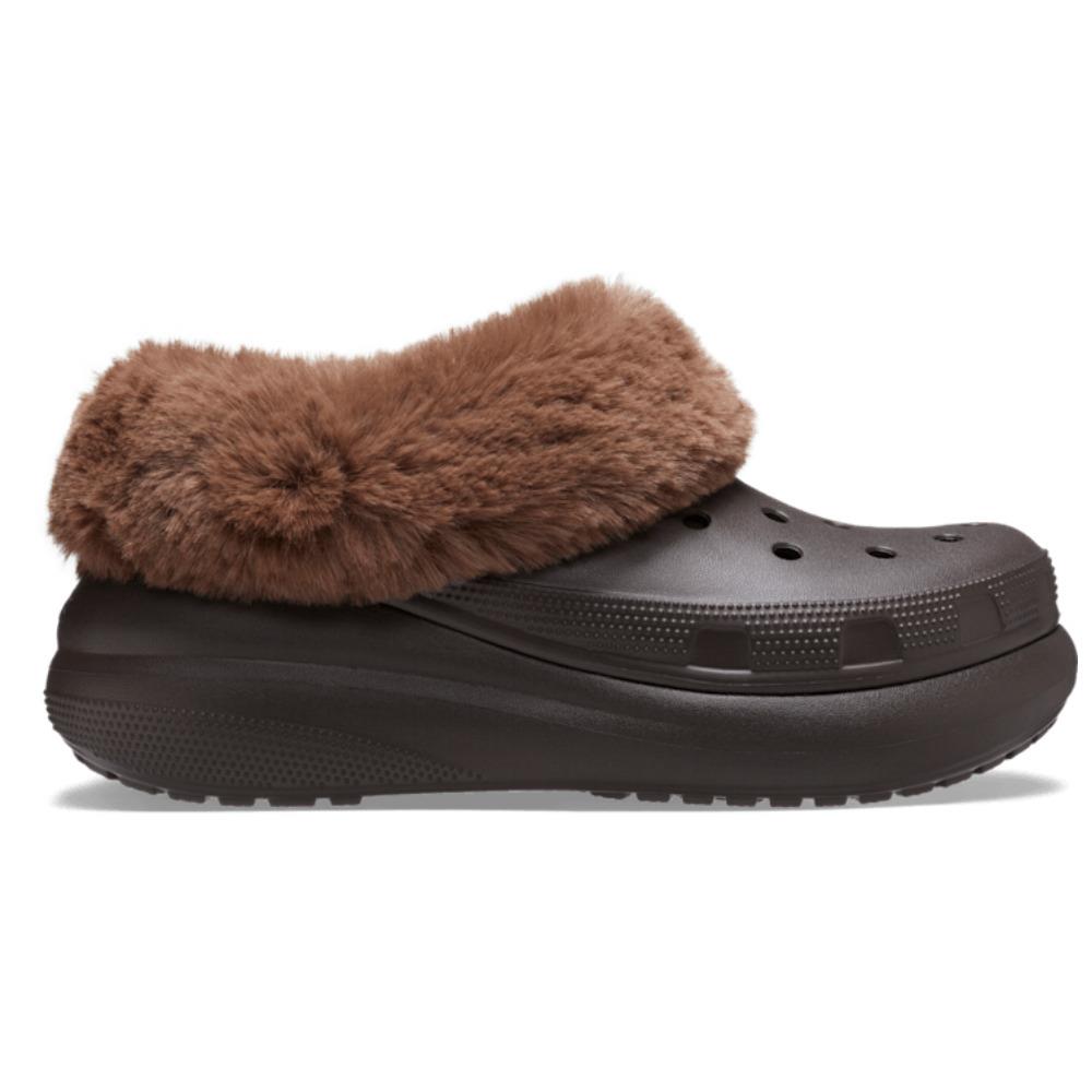 Crocs Furever Crush 208446-206 Unisex Espresso Brown Croslite Lined Shoes - Brown