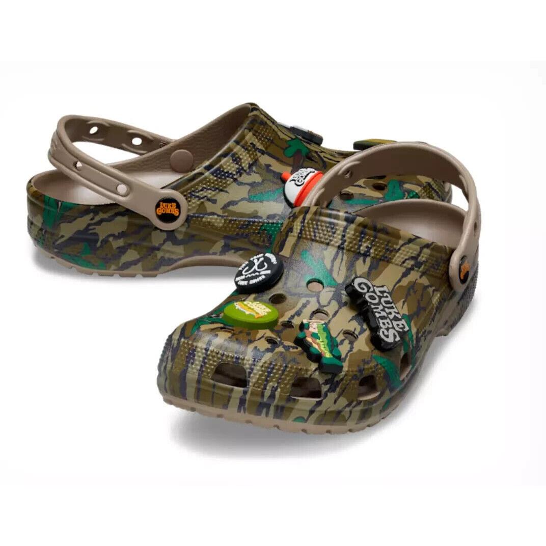 Luke Combs X Crocs Mens 13 Classic Clog Bootlegger Camo Mossy Oak