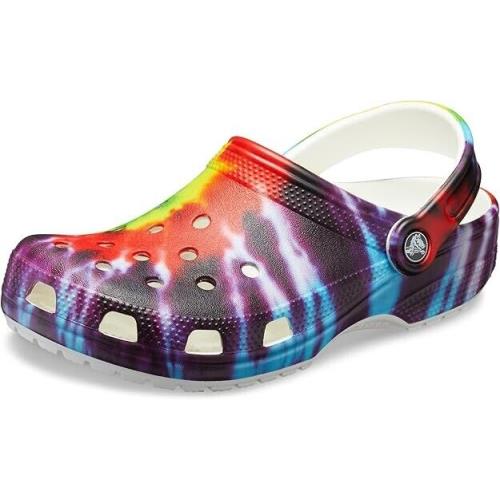 Crocs Classic Solar Rainbow Clogs Women`s Size 8 Men`s Size 6