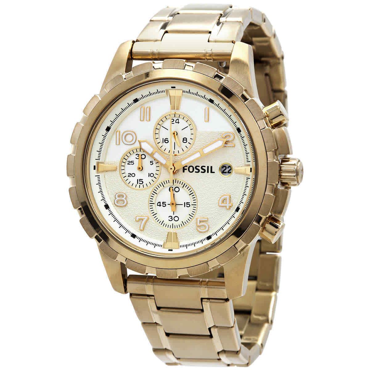 Fossil Dean Chronograph Quartz Champagne Dial Men`s Watch FS4867IE