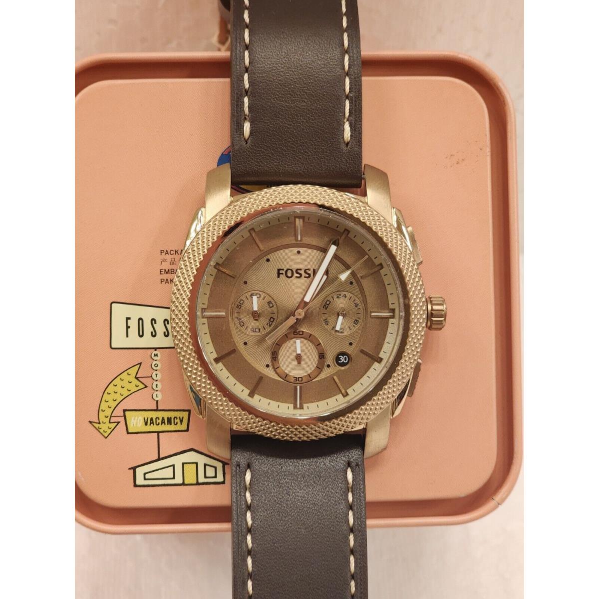 Fossil Men`s FS5075 Brown Leather Quartz Watch