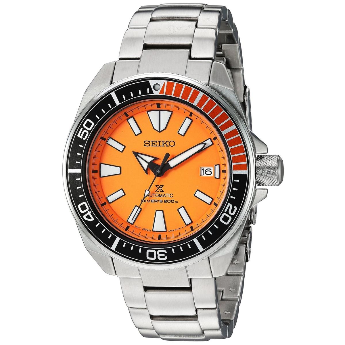 Seiko Men`s SRPC07 Prospex Divers Watch Automatic Orange Samurai Rare