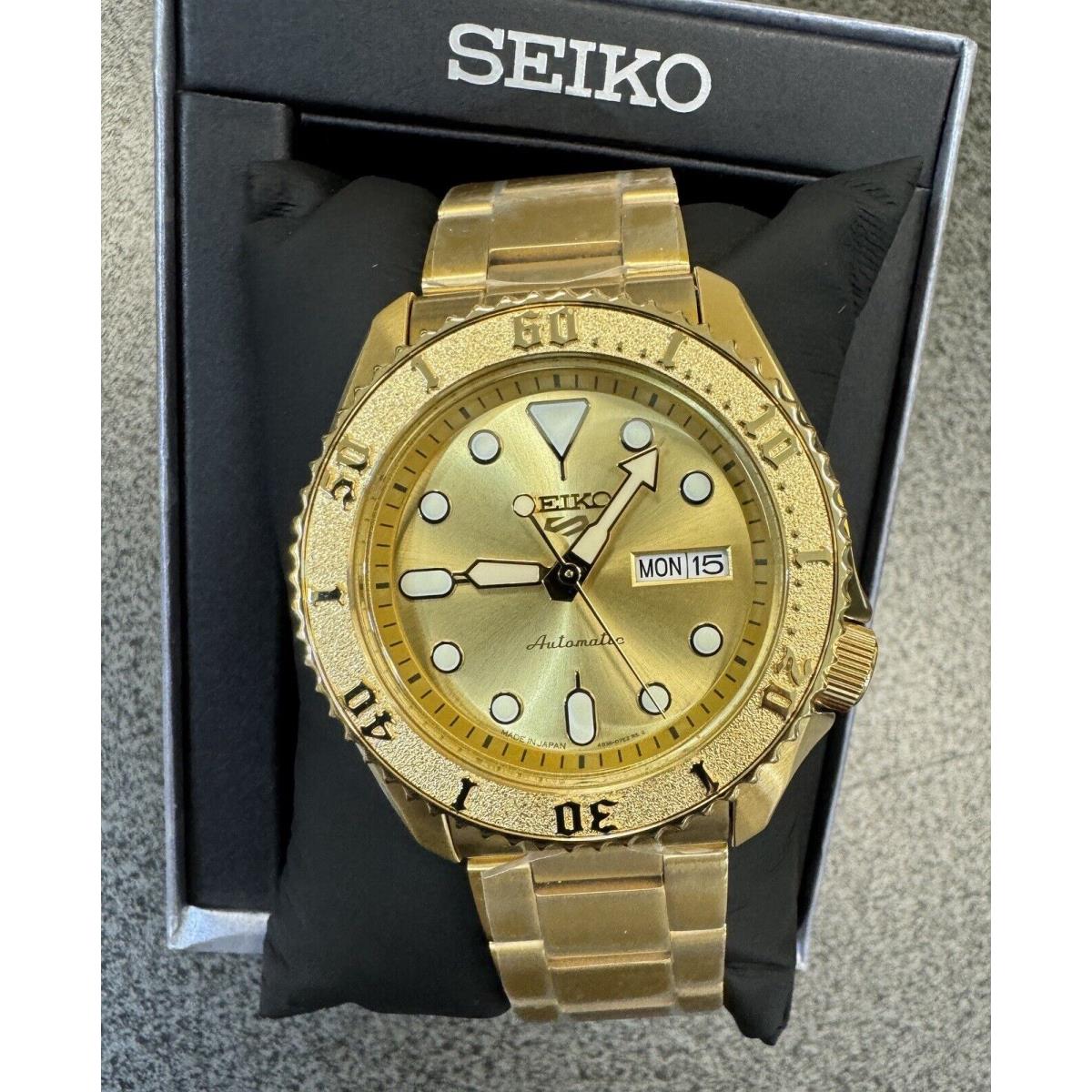 Seiko 5 Prospex Automatic SRPE74 Gold-tone Watch Made IN Japan