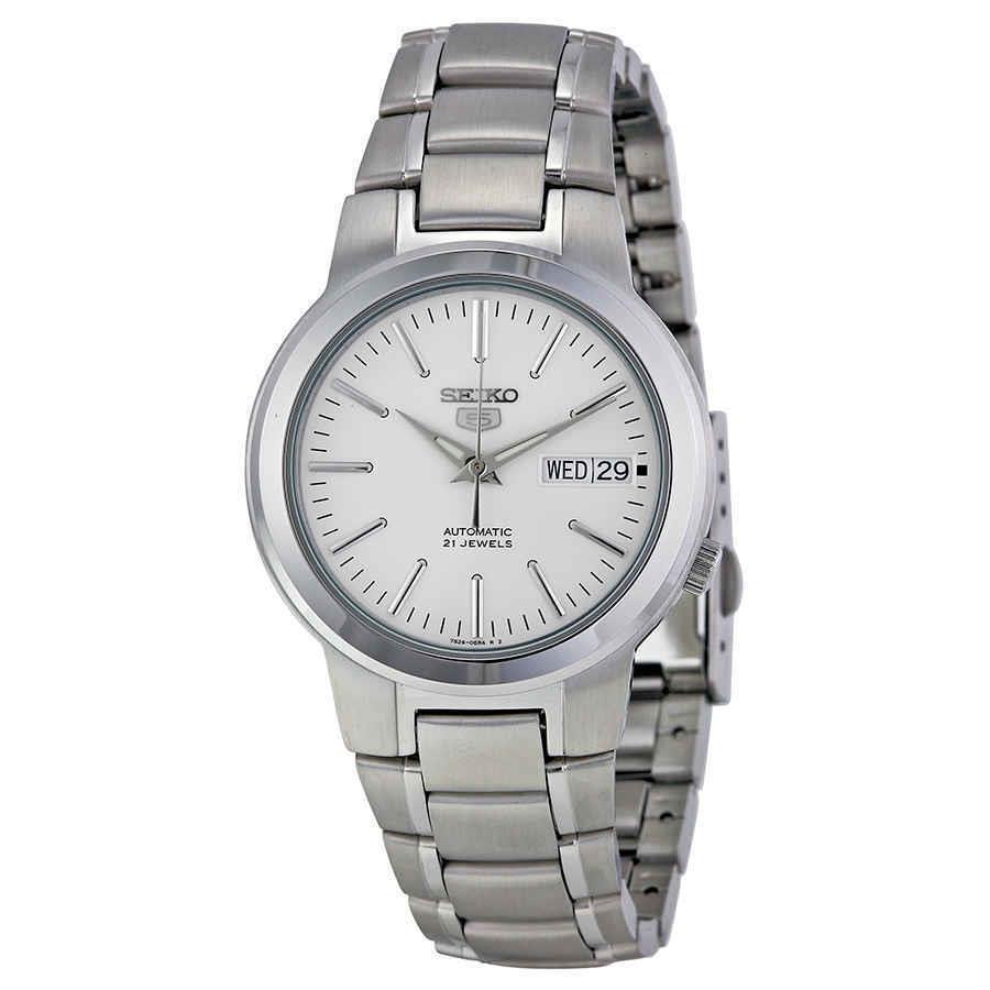 Seiko 5 Automatic White Dial Men`s Watch SNKA01