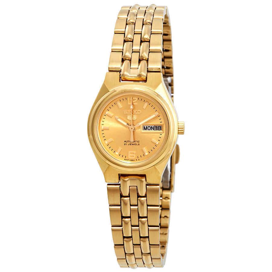 Seiko Series 5 Automatic Gold Dial Ladies Watch SYMK36