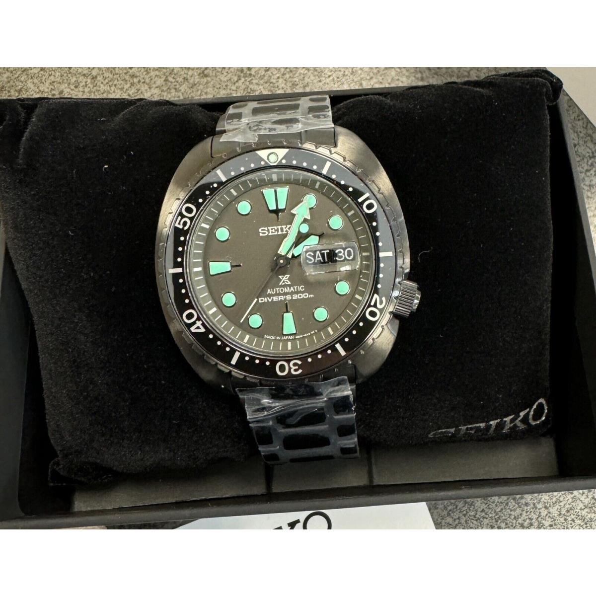 Seiko Men`s Prospex King Turtle Black Automatic Watch SRPK43 Made In Japan