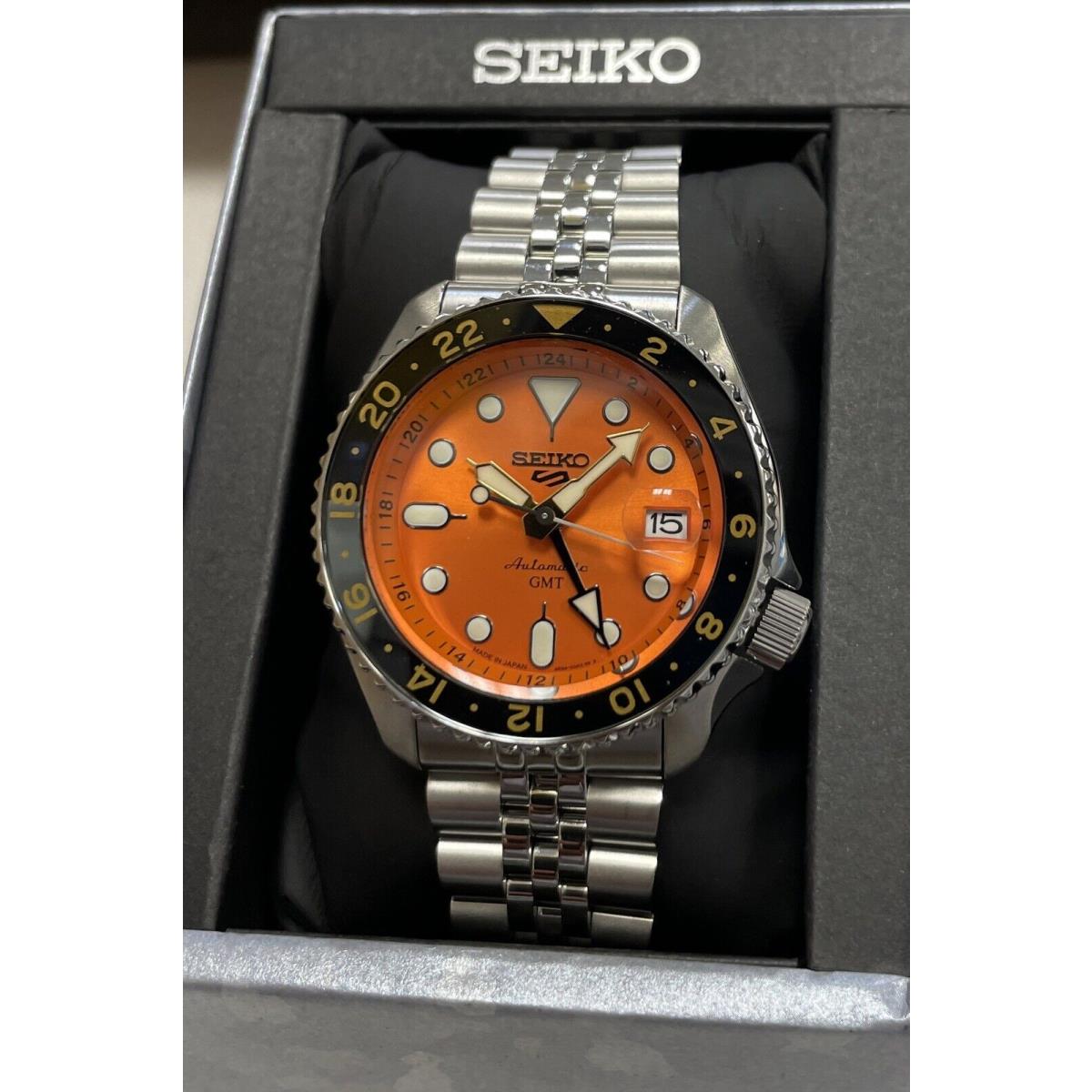 Seiko 5 Skx Gmt Series Automatic Steel Bracelet Mens Watch SSK005 Japan