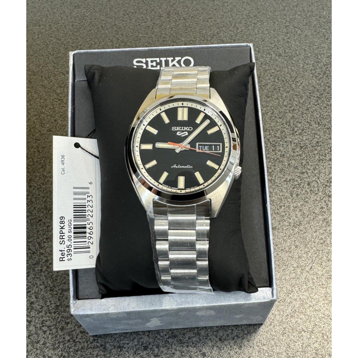 Seiko 5 Sports Automatic Snxs Series Classic Black Dial Watch SRPK89 Japan