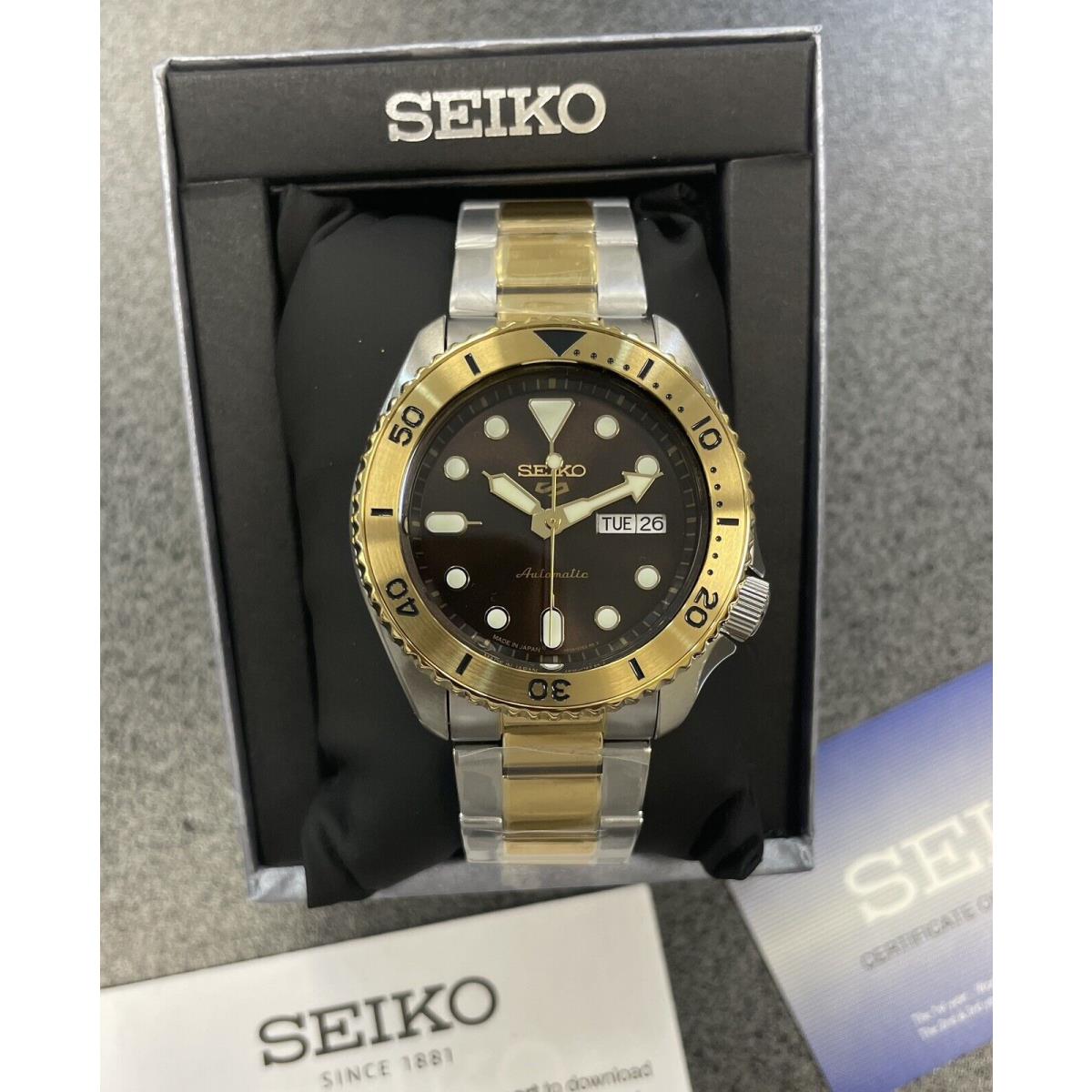 Seiko 5 Prospex Automatic SRPK24 Two-tone Watch Made IN Japan