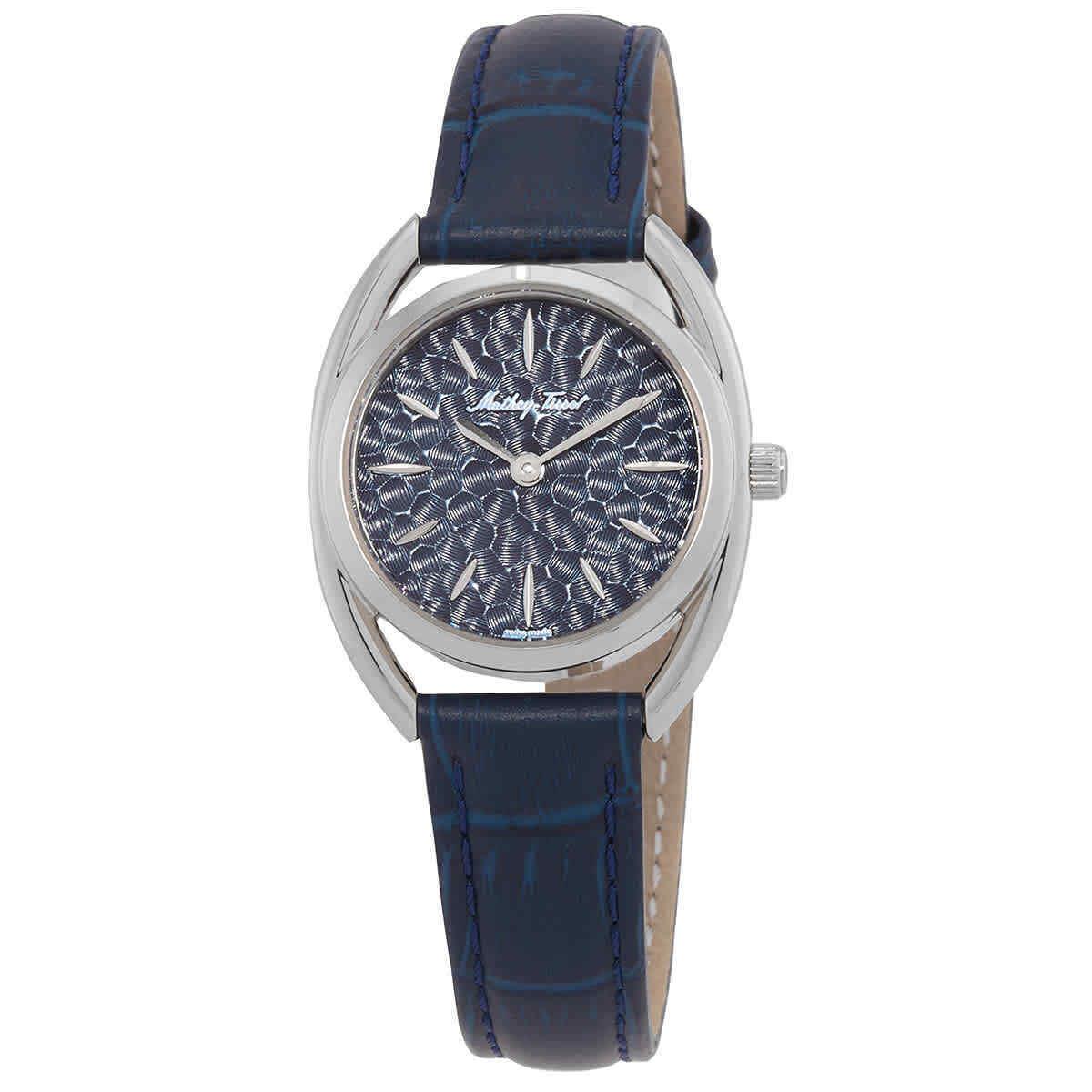 Mathey-tissot Saphira Quartz Blue Dial Ladies Watch D933ALBU - Dial: Blue, Band: Blue, Bezel: Silver-tone