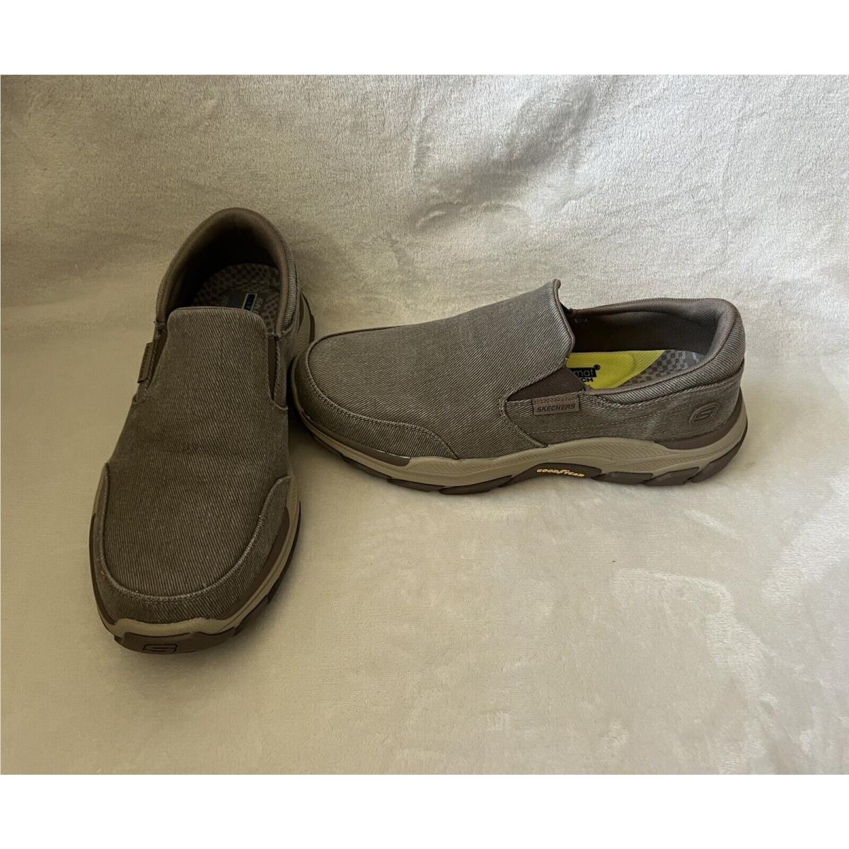 Skechers Shoes Men s Sz 13 Brown Loafers Fallston Respected Goodyear Memory Foam