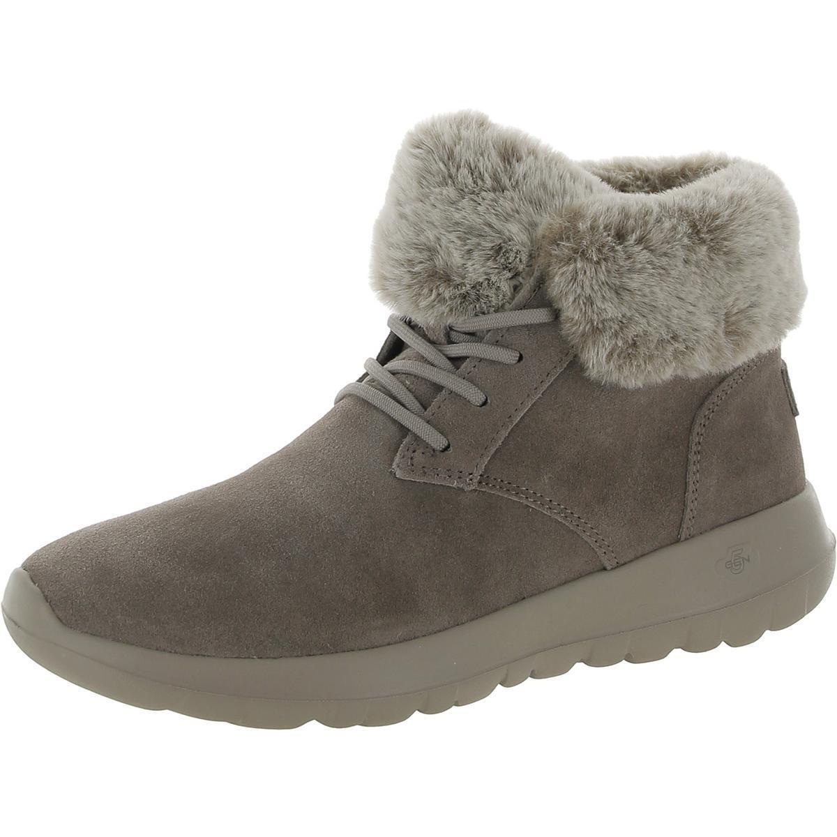 Skechers Womens Plush Dreams Taupe Winter Snow Boots 11 Medium B M Bhfo 7480 - Dark Taupe