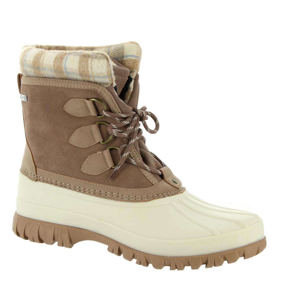 Skechers Womens Windom - Plaid Town Winter Snow Boots 7 Medium B M Bhfo 5610 - Natural/Pink