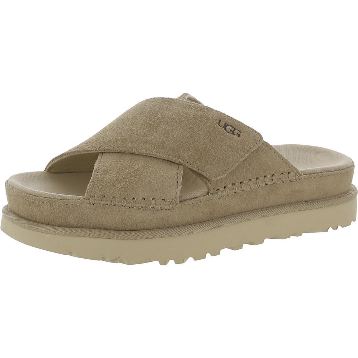 Ugg Womens Goldenstar Leather Slip On Open Toe Platform Sandals Shoes Bhfo 1037