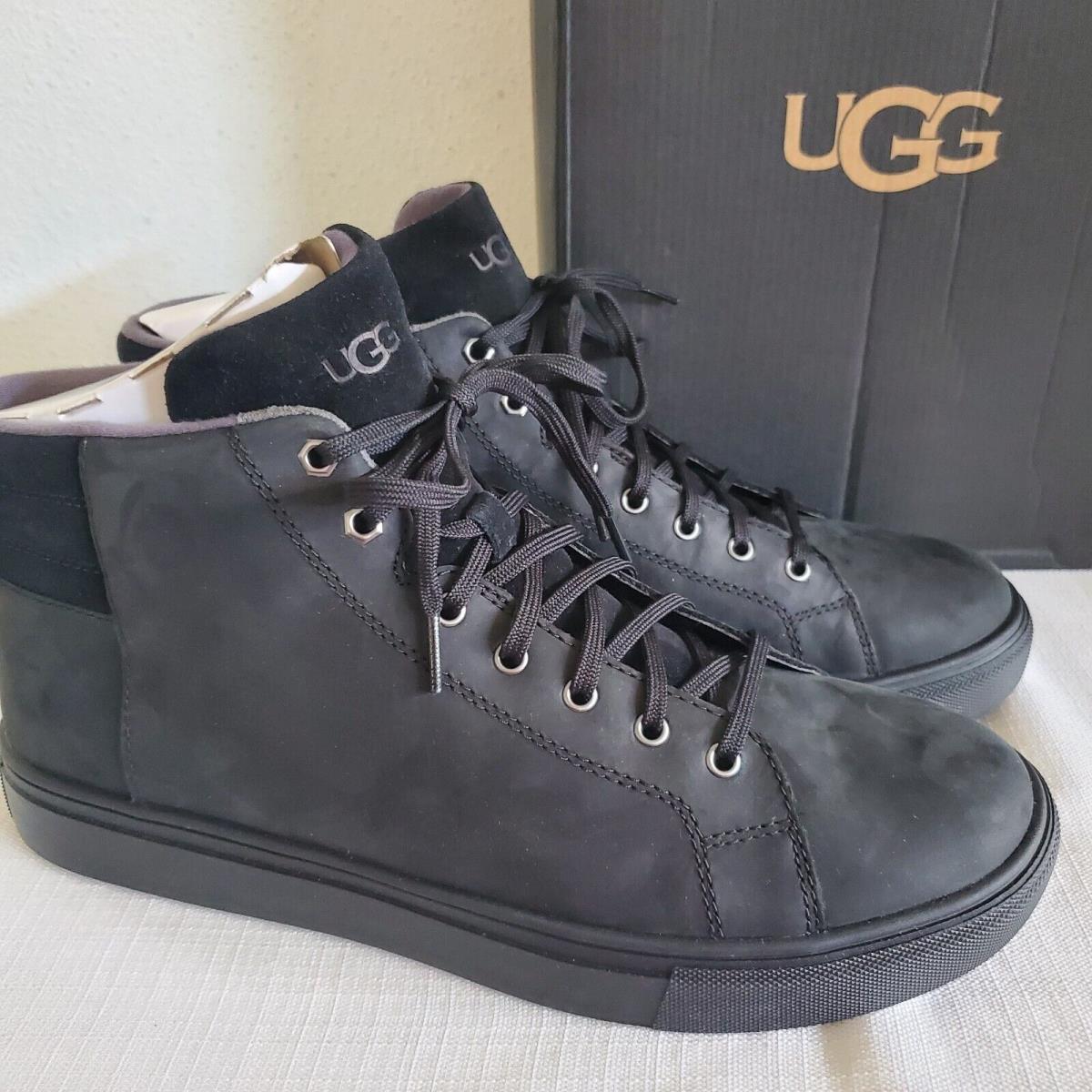 Mens 12 Black Ugg Baysider High Weather Waterproof Leather Boots 1117479