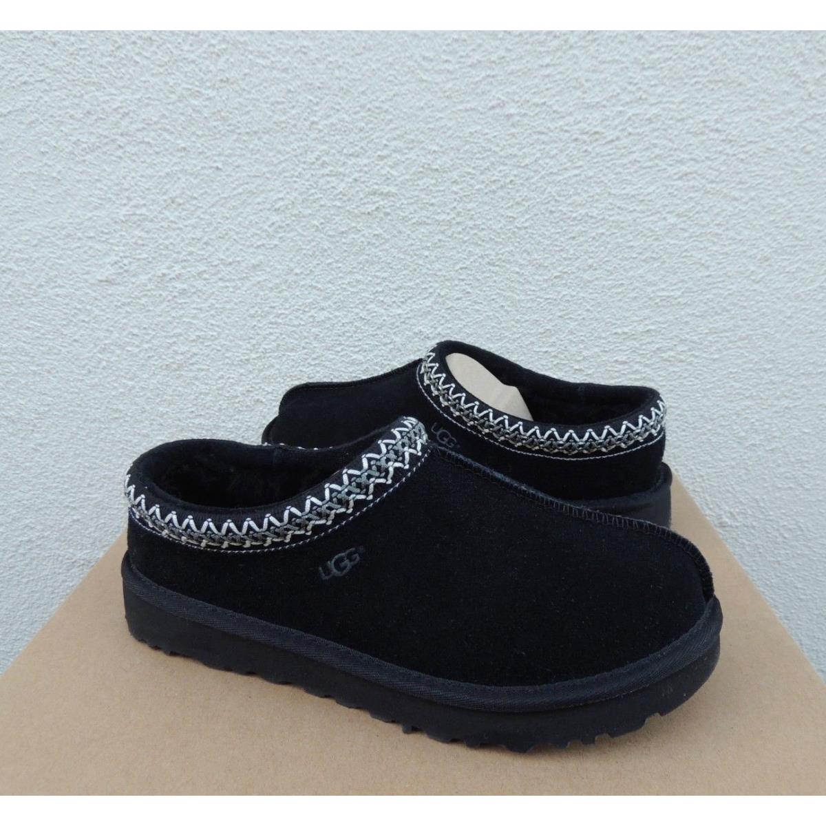 Ugg Tasman Black Suede/ Sheepskin Slippers Shoes Women US 9/ Eur 40