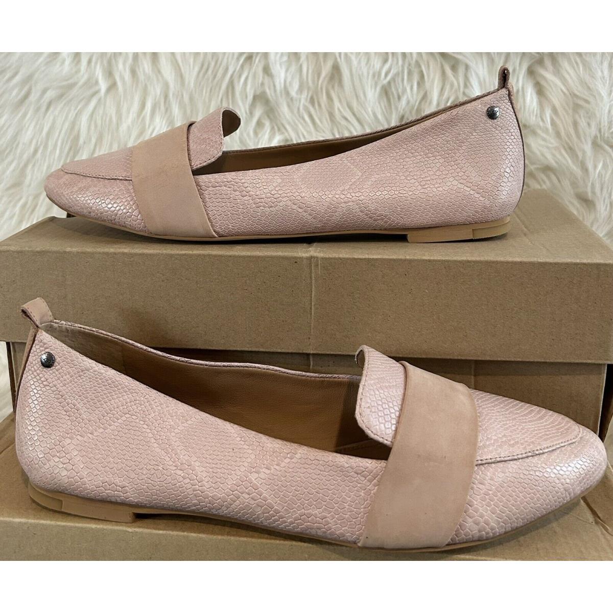 Ugg Australia Jonette Snake Flat Point Toe Leather Quartz Pink Shoe W Size 9.5