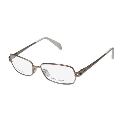 Giorgio Armani GA797 62K Semi Gold White Metal Italy Eyeglasses Frame ...