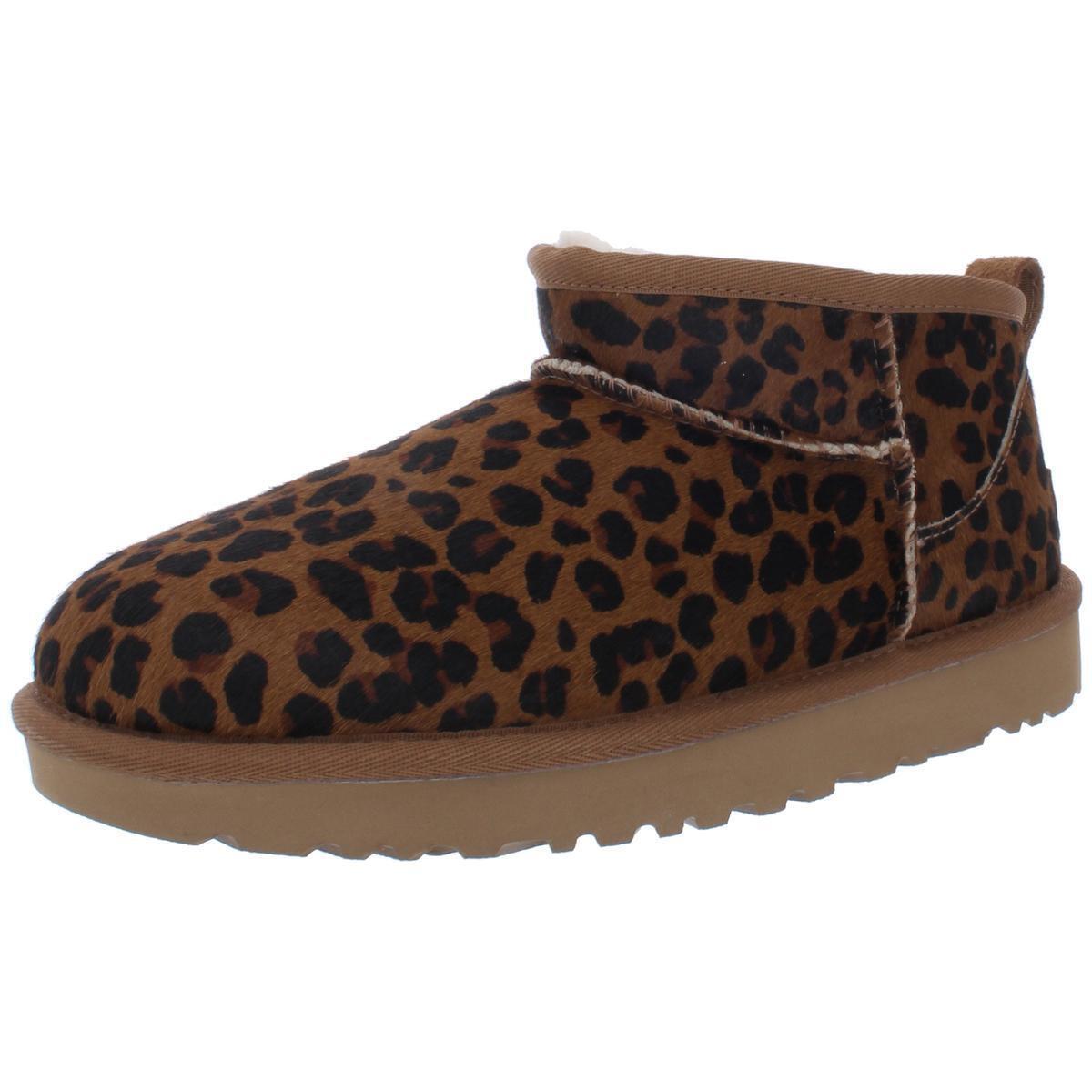 Ugg Womens Classic Ultra Mini Tan Shearling Boots 5 Medium B M Bhfo 4367 - Leopard/Natural