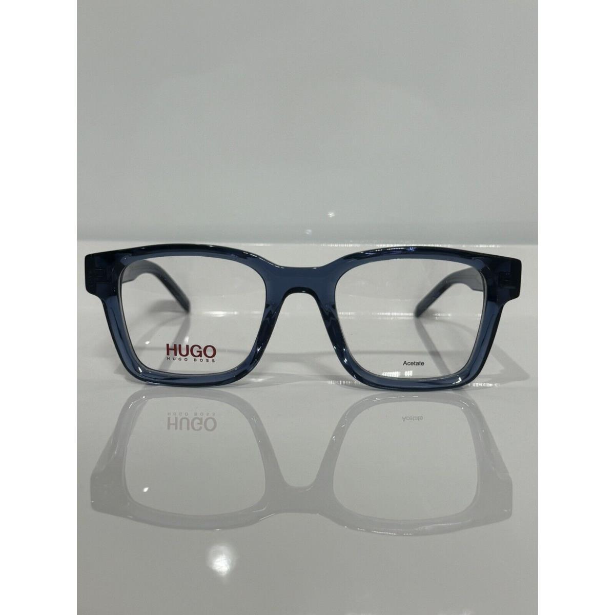 Hugo 11.58 Pjp Crystal Blue Chunky Acetate Square Eyeglasses 50mm