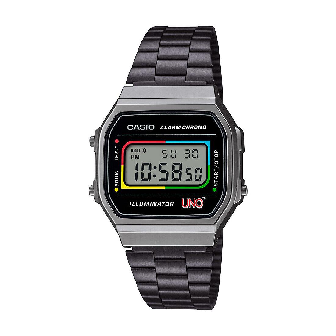 Casio Uno Collaboration Watch A168WEUC-1ACR Quartz Digital Black