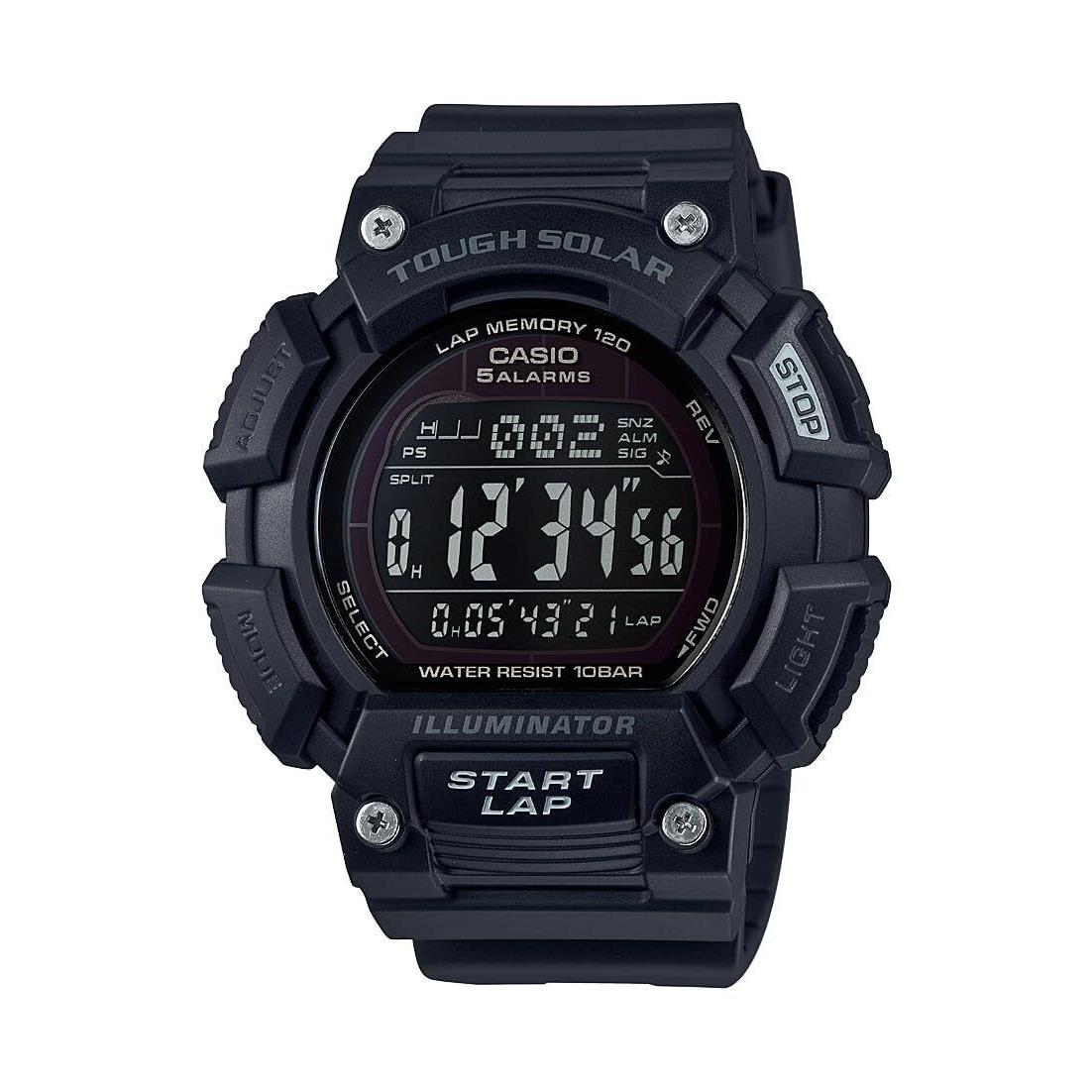 Casio Men`s STLS110H-1B2 Tough Solar Digital Display Quartz Black Watch