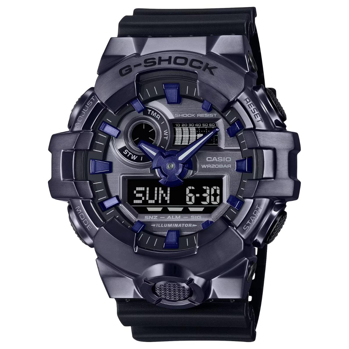 Casio G-shock G-steel Analog Digital Purple/black Men`s Watch GM-700P-6A