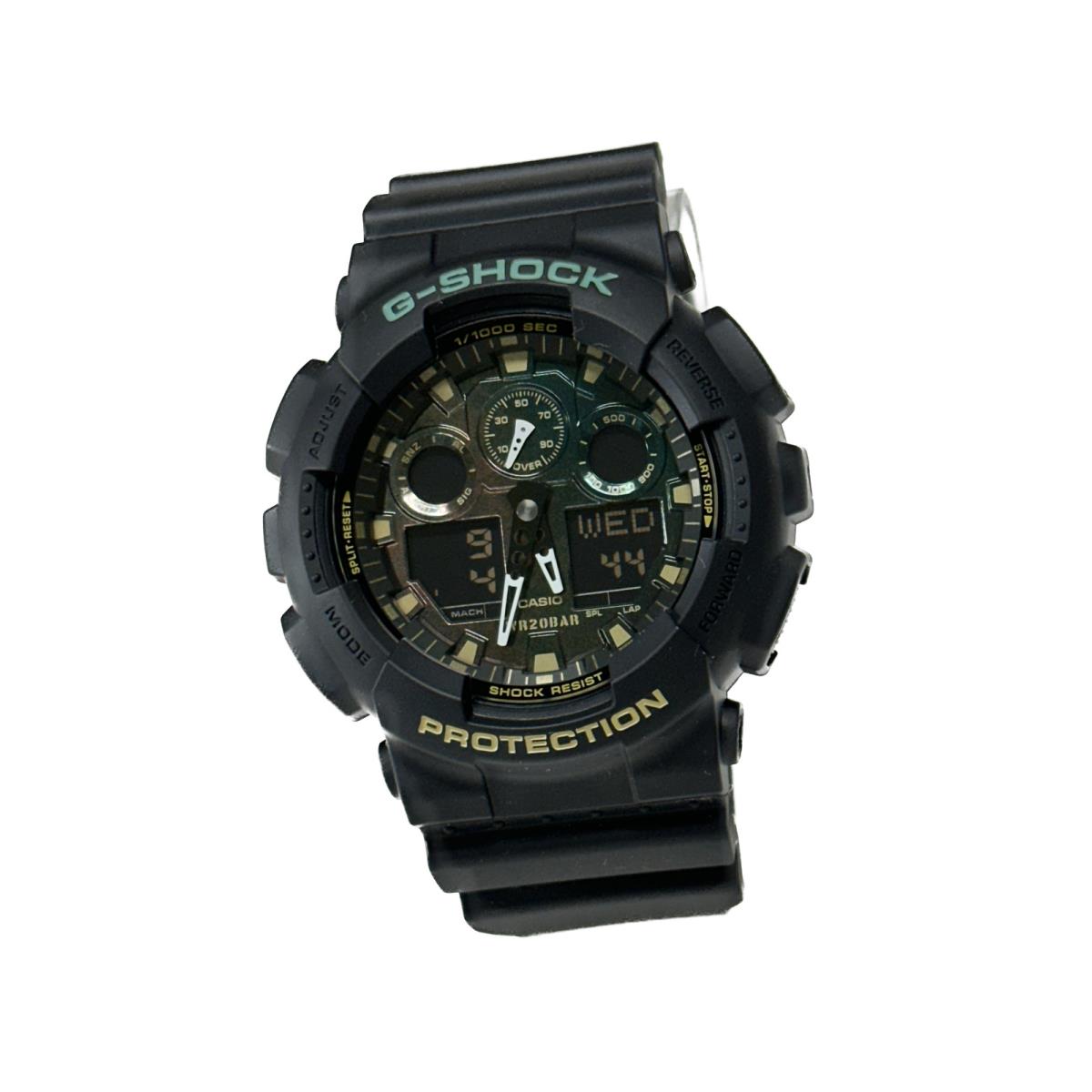 Casio G-shock GA100RC-1A Ana Digi Black Rust Camouflage Dial Watch