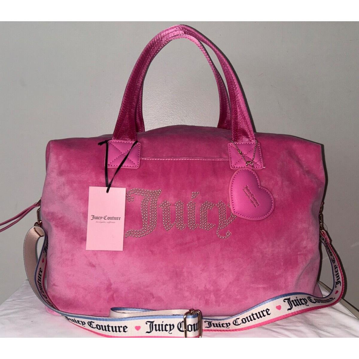 Juicy Couture Velour Wordplay Weekender Bag Juicy Pink