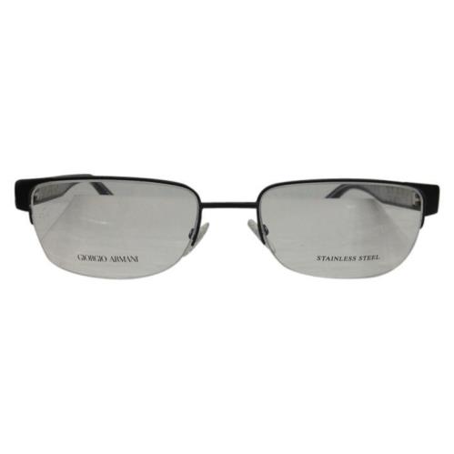 Giorgio Armani GA882 O85 Black Semi Rimless Eyeglasses 53-18-140 Italy