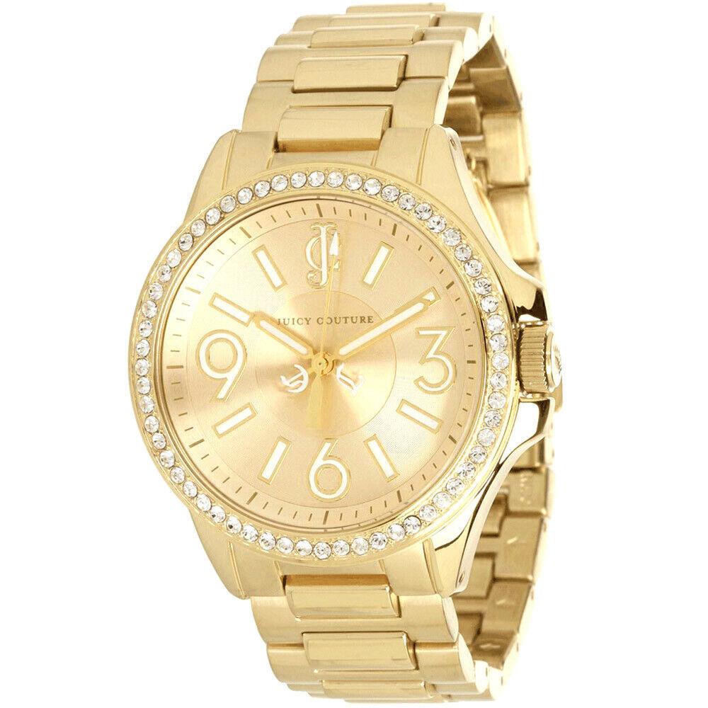 Juicy Couture Women`s Jetsetter Gold Tone Dial Watch - 1900959