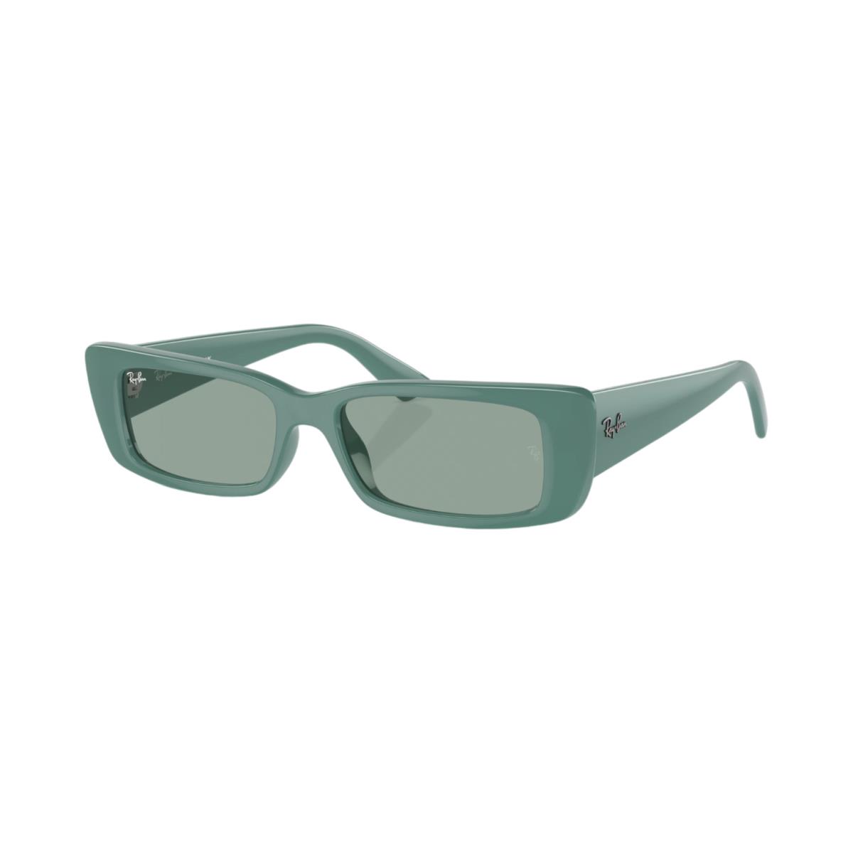 Rayban RB4425 Teru Rectangle Sunglasses - Algae Green Petrol Green Lens - Frame: Algae Green, Lens: Petrol Green, Lens Base: Solid color